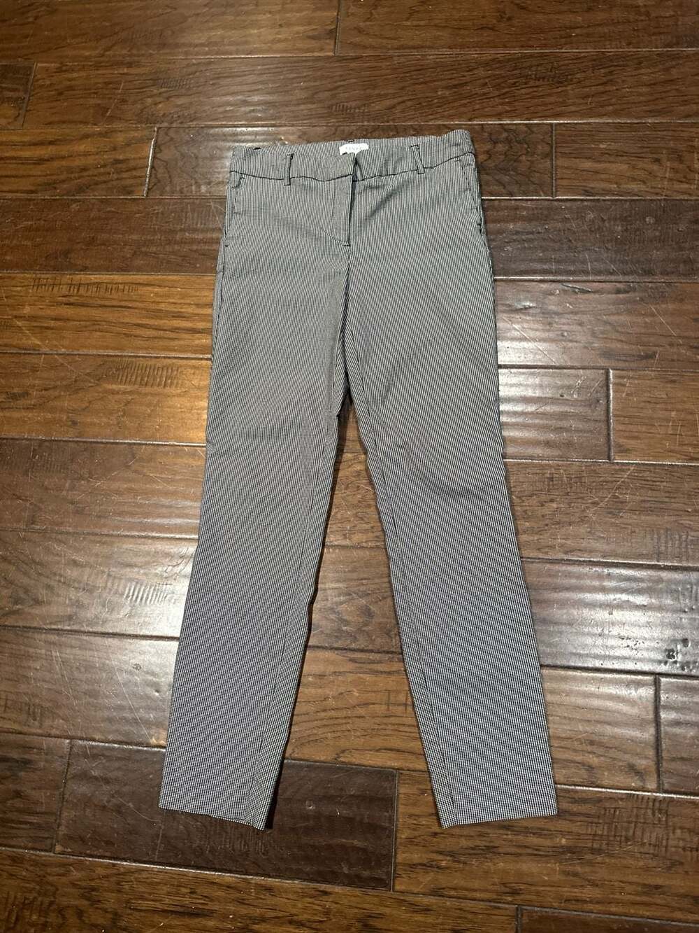 Kenar Black and White‎ Houndstooth Slim Fit Dress Pants Size 6